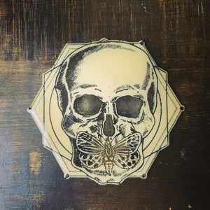 Skull and Moth Coaster - Curio Resins
